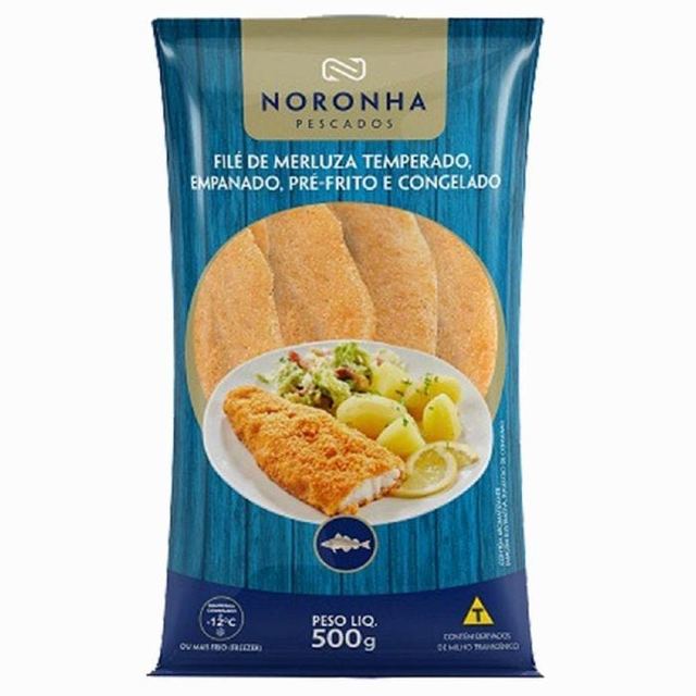 Filé Merluza Temperado Empanado Pré-frito Noronha 500g