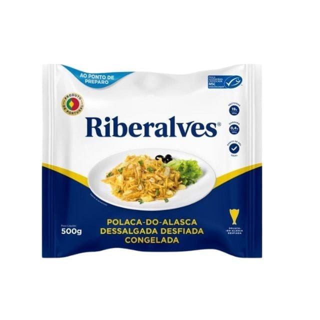 Polaca do Alasca Desfiado Dessalgado Riberalves 400g